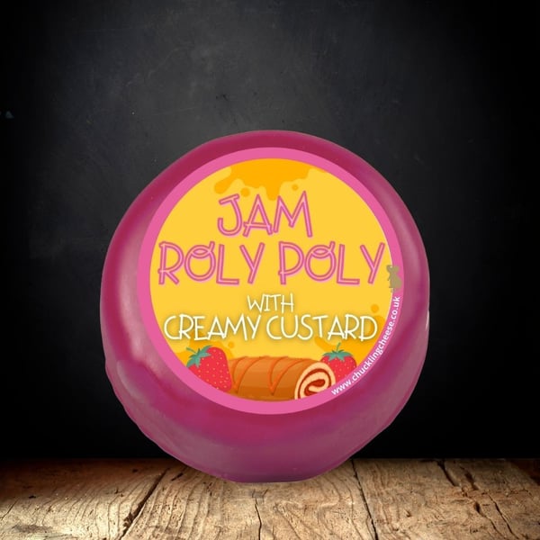 Jam Roly Poly, a 200g truckle of flavoured cheddar